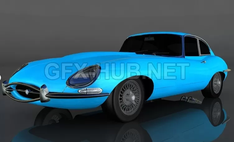 CAR – Jaguar E-type 1961 3D Model