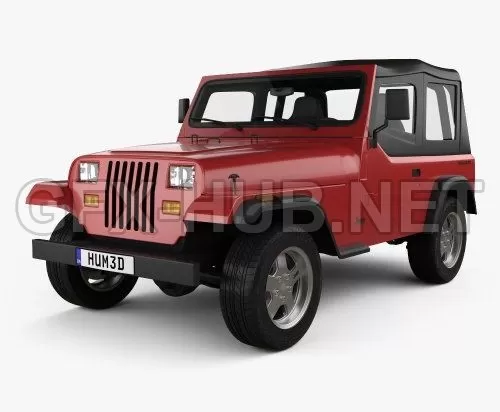 CAR – Jeep Wrangler YJ 1987 3D Model CAR – Jeep Wrangler YJ 1987 3D Model