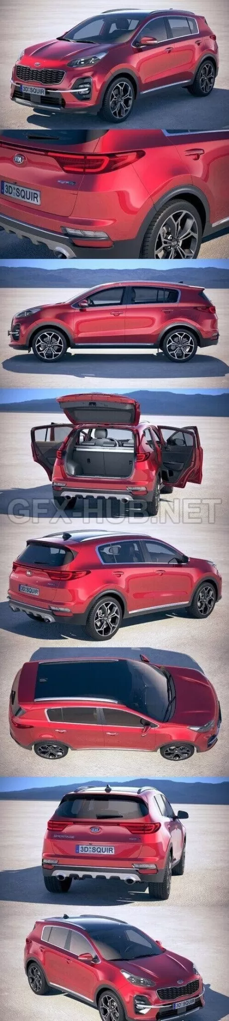 CAR – Kia Sportage with interior 2019 3D Model CAR – Kia Sportage with interior 2019 3D Model