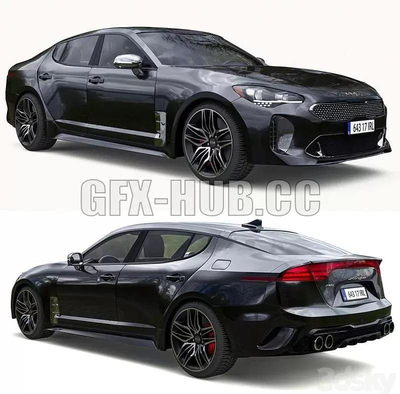 CAR – Kia Stinger 2021 3D Model CAR – Kia Stinger 2021 3D Model