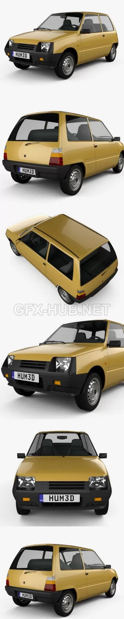CAR – Lada Oka 1111 1989 3D Model CAR – Lada Oka 1111 1989 3D Model