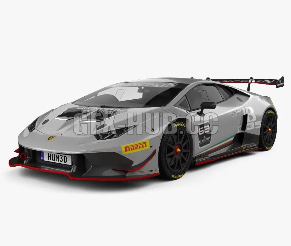 CAR – Lamborghini Huracan LP 620-2 Super Trofeo 2017 3D Model