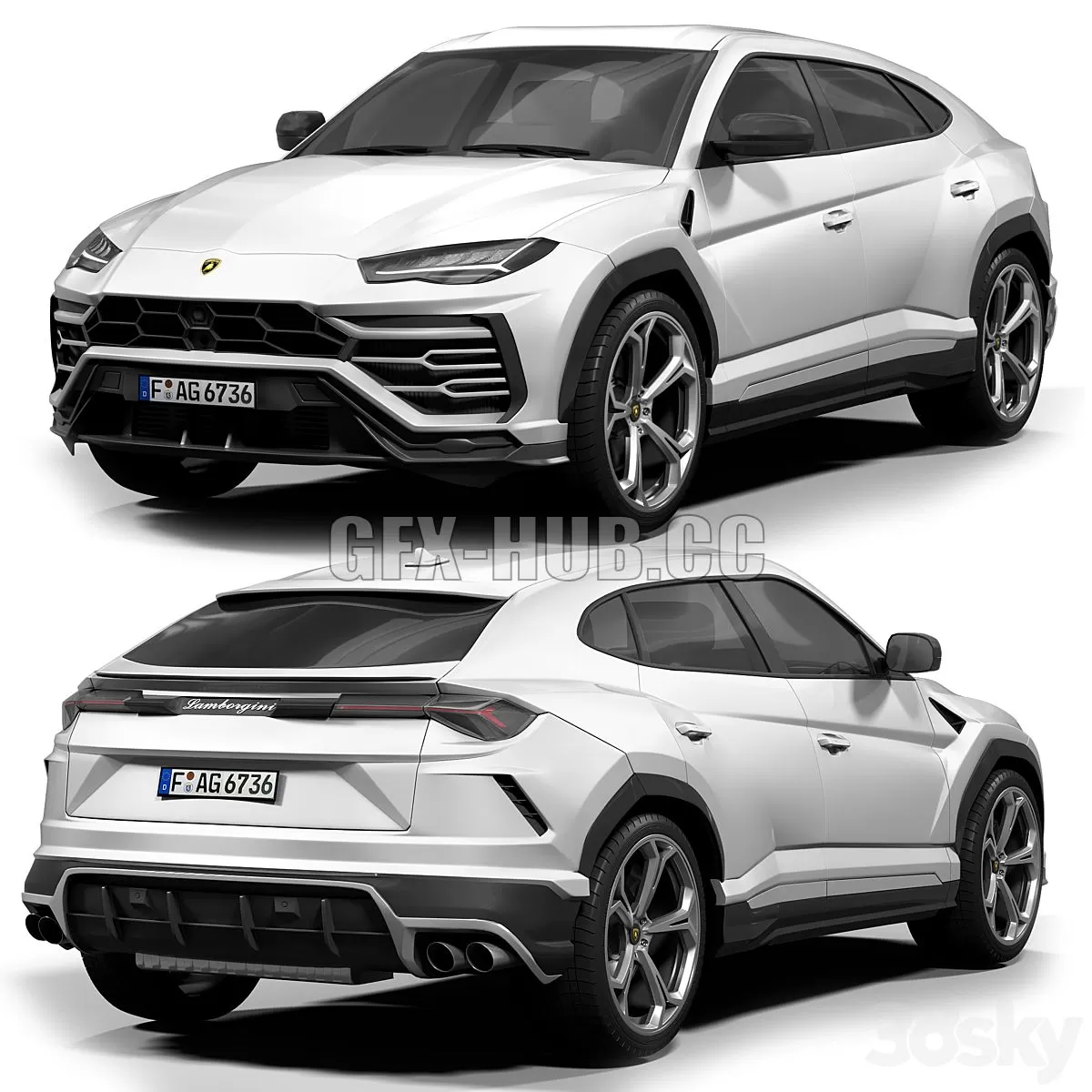 CAR – Lamborghini Urus 3D Model