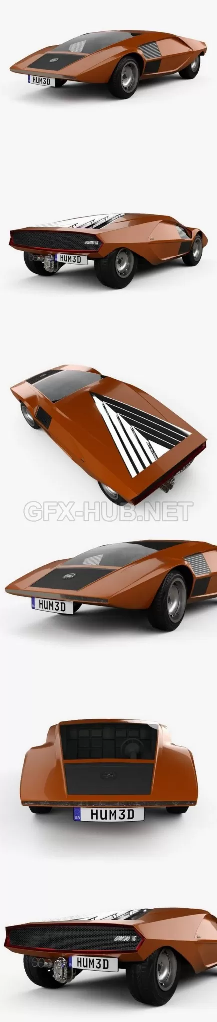CAR – Lancia Stratos Zero 1970  3D Model