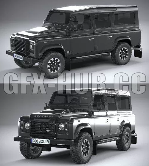 CAR – Land Rover Defender Works V8 4-door 2018 3D Model
