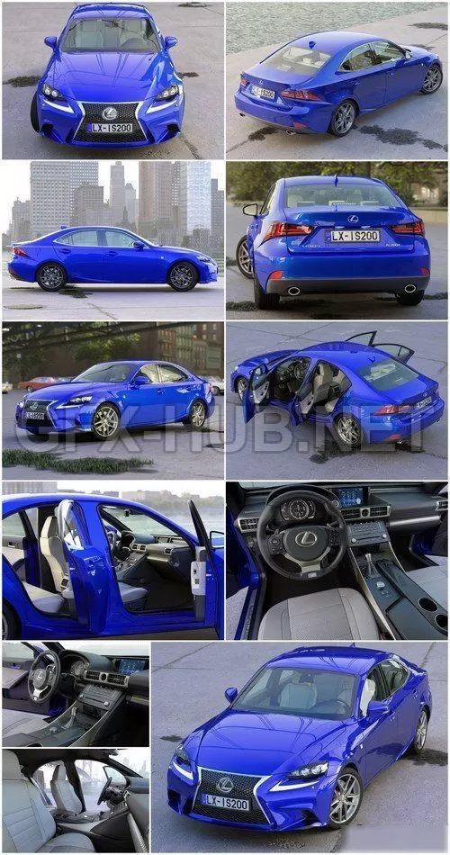 CAR – Lexus IS F Sport 2016  3D Model