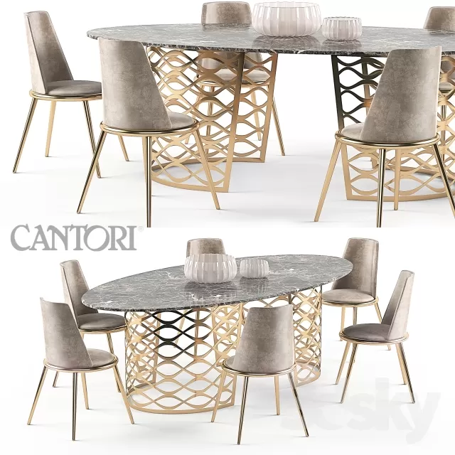 3DSKYMODEL – Dining Table sets – 4381