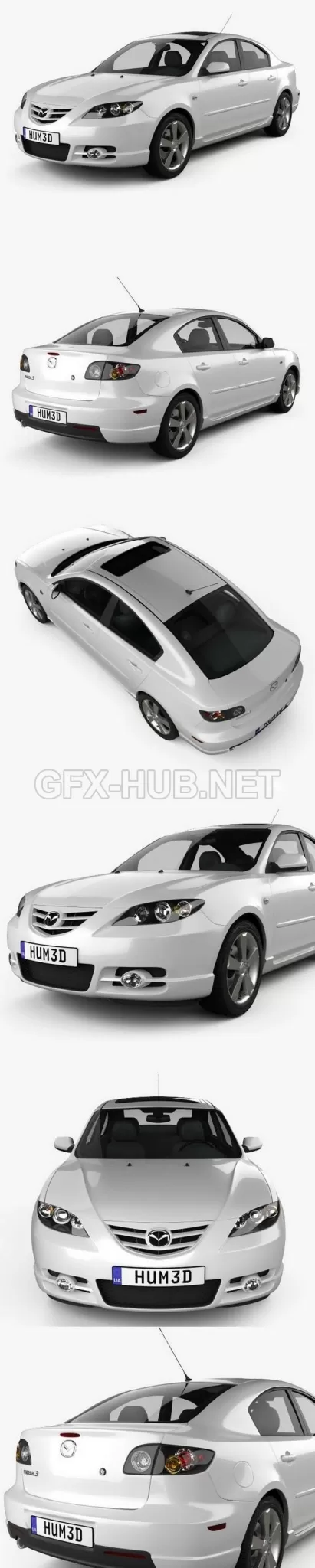 CAR – Mazda 3 sedan S 2005  3D Model