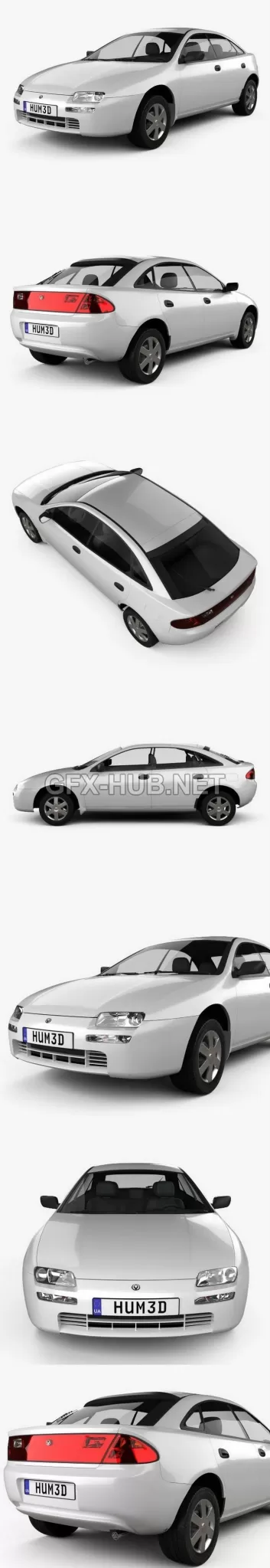 CAR – Mazda 323 (Familia) 1994  3D Model