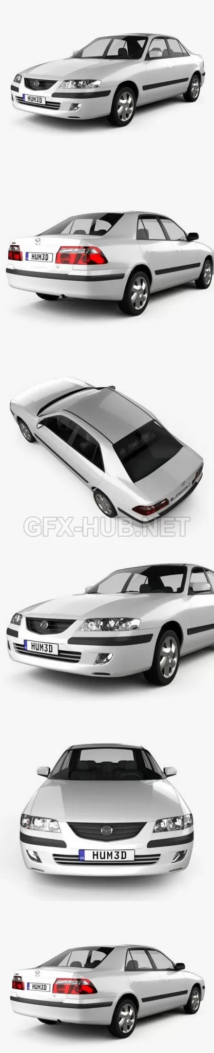 CAR – Mazda 626 (GF) sedan 1998  3D Model