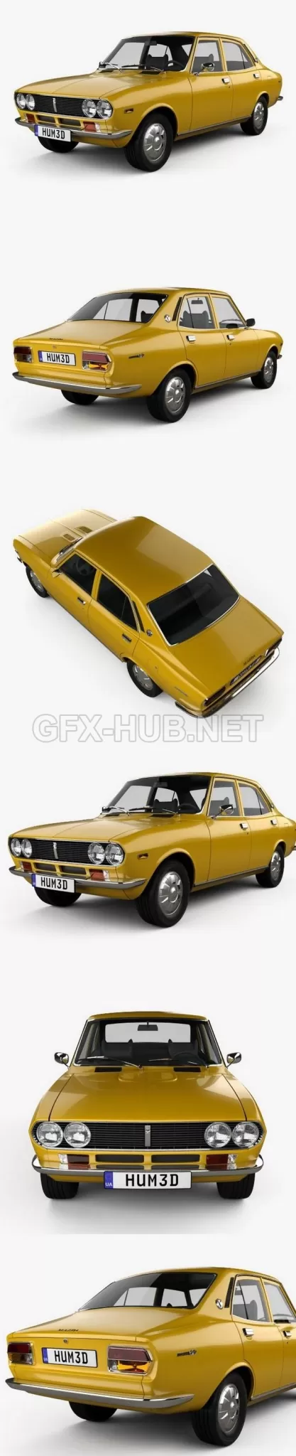 CAR – Mazda Capella (616) sedan 1974  3D Model