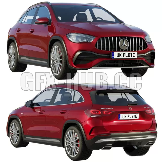 CAR – Mercedes AMG GLA 35 4MATIC 2020 crossover 3D Model