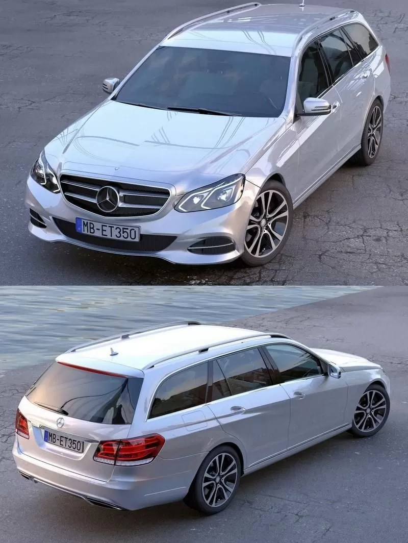 CAR – Mercedes Benz E class T model 2014 3D Model