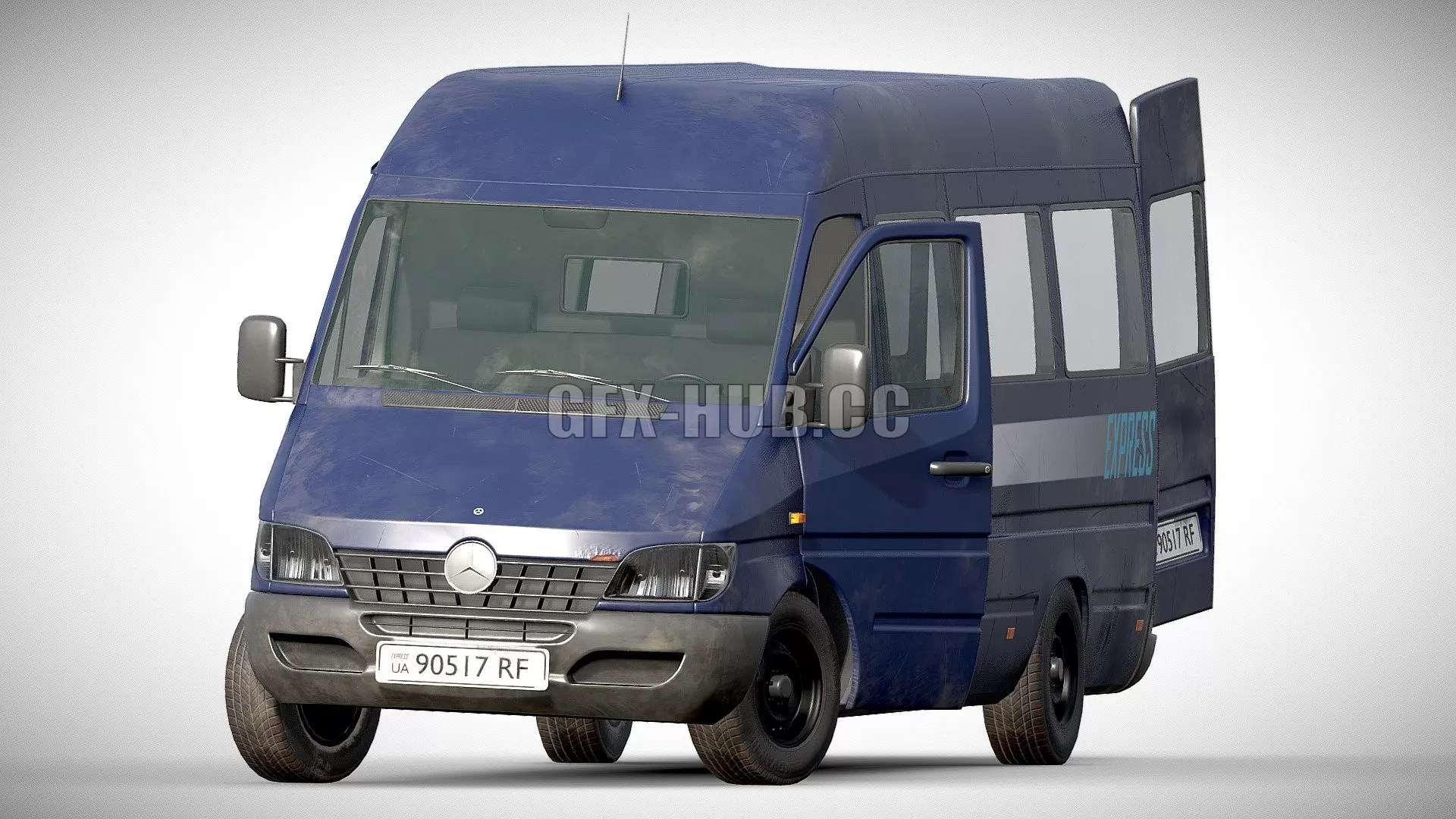 CAR – Mercedes Benz Sprinter Lowpoly Van 3D Model