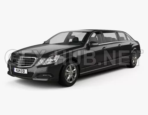 CAR – Mercedes Binz E-class Limousine 2009  3D Model