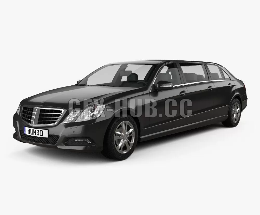 CAR – Mercedes Binz E-class Limousine 2010 3D Model