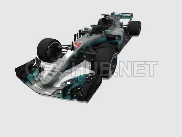 CAR – Mercedes WO9 3D Model