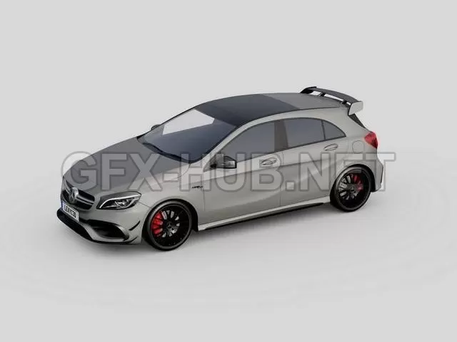 CAR – Mercedes-Benz A45 AMG 2018 3D Model