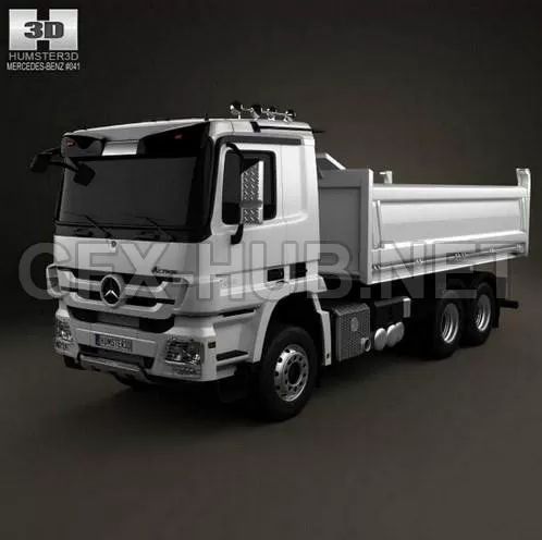 CAR – Mercedes-Benz Actros Tipper 3-axle 2011 3D Model