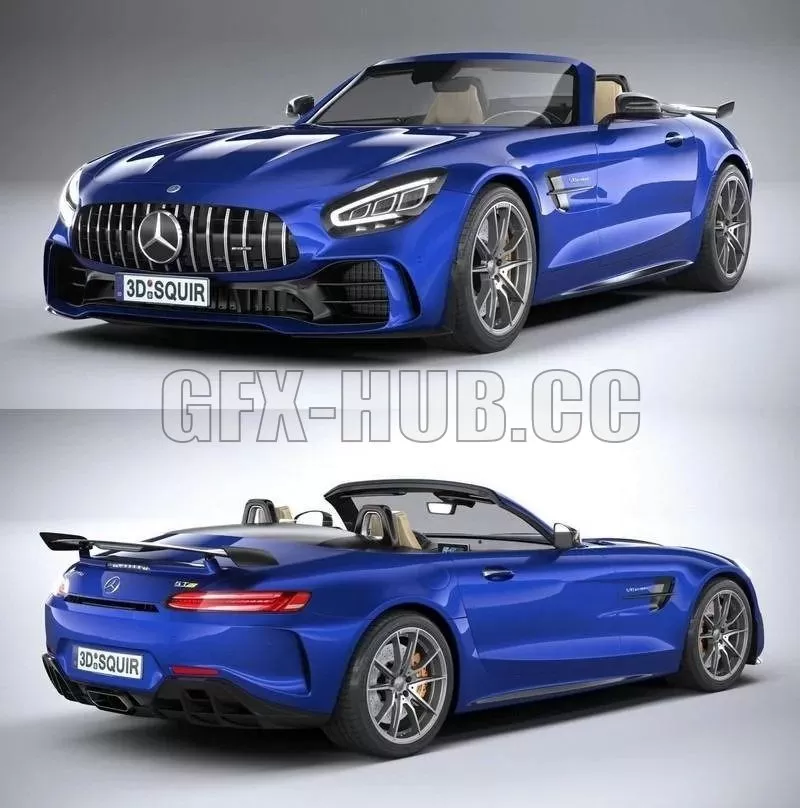 CAR – Mercedes-Benz AMG GT R Roadster 2020 3D Model