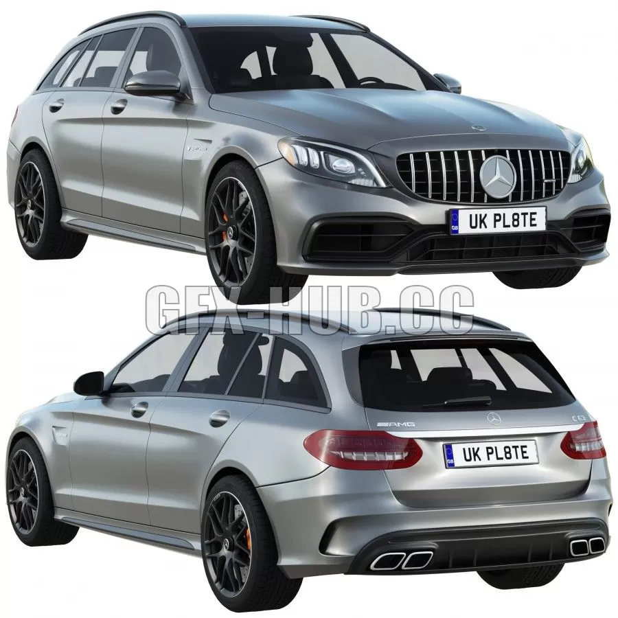 CAR – Mercedes-Benz C63 Amg Estate 3D Model