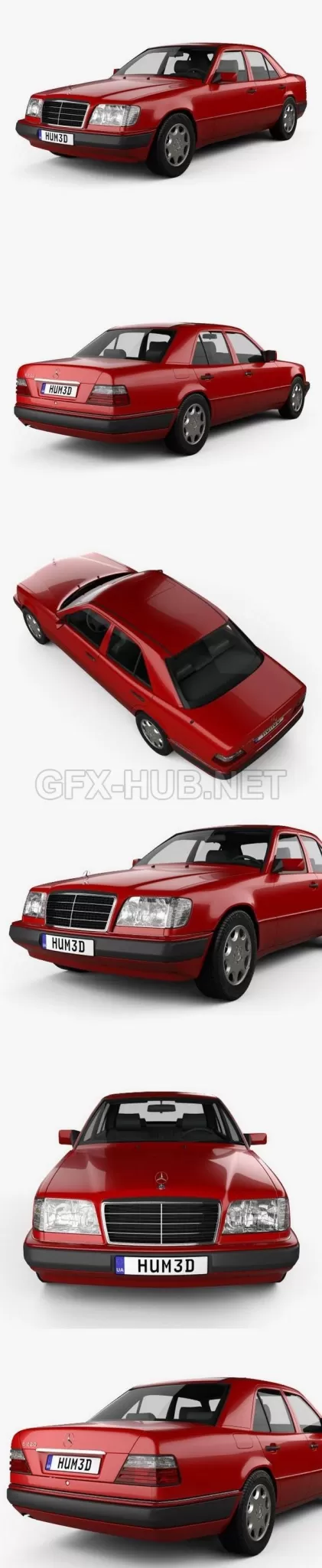 CAR – Mercedes-Benz E-Class sedan 1993  3D Model