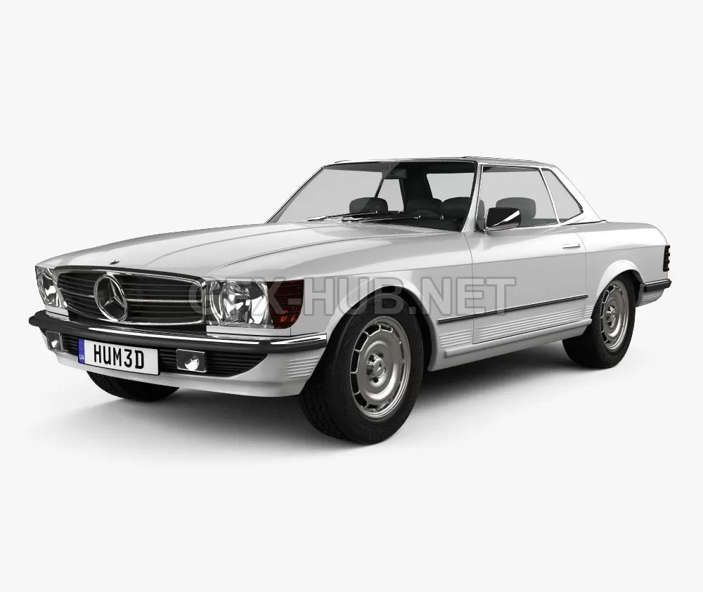 CAR – Mercedes-Benz SL-Class R107 coupe 1972 3D Model
