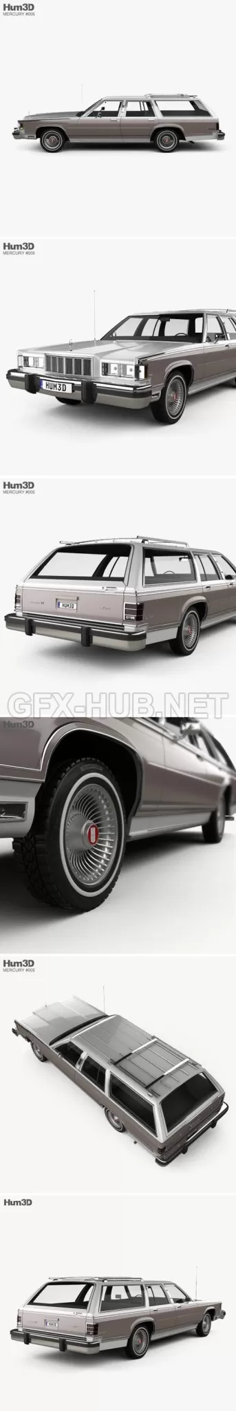 CAR – Mercury Marquis Colony Park 1981  3D Model