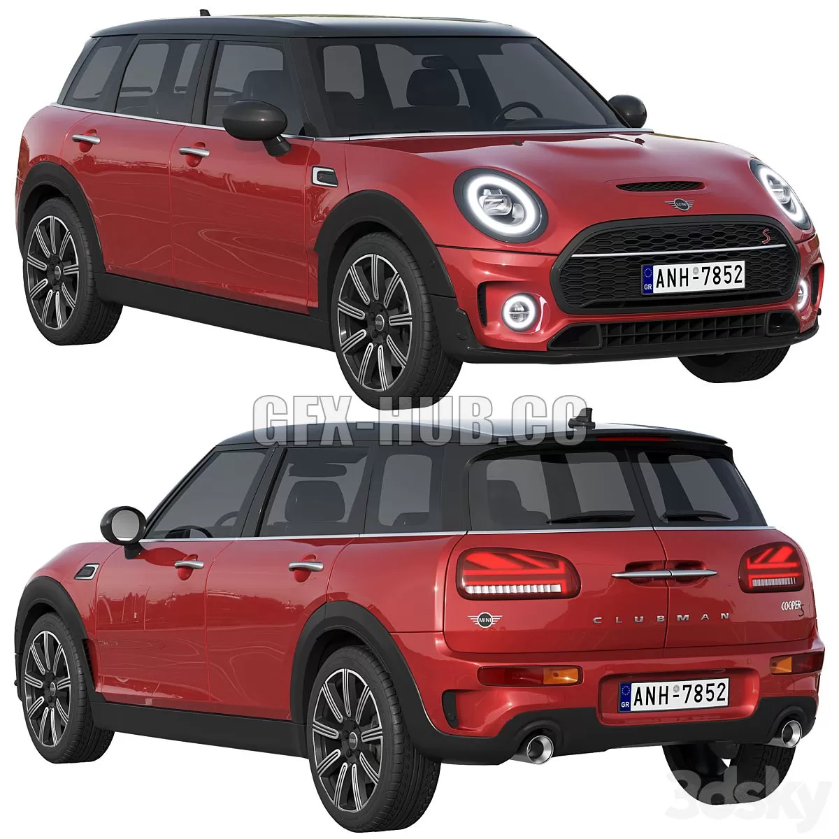 CAR – Mini Clubman 2022 3D Model