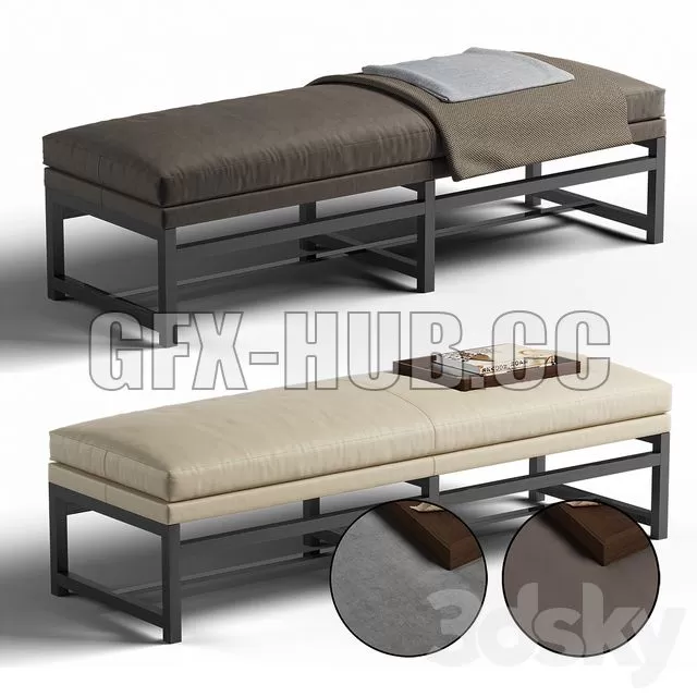 CAR – Minotti Flynt Bench 3D Model