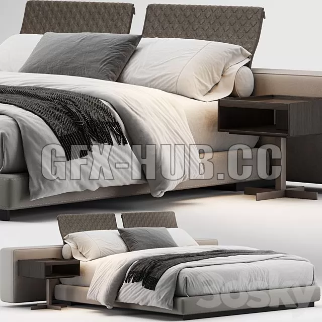CAR – Minotti Yang Bed 3D Model