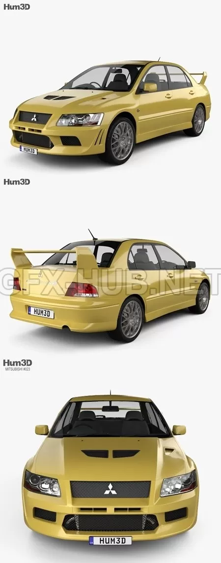 CAR – Mitsubishi Lancer Evolution 2001  3D Model