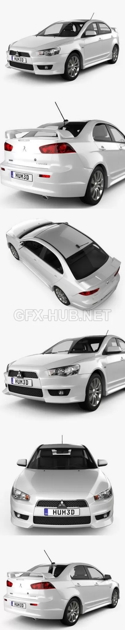 CAR – Mitsubishi Lancer Sedan 2009  3D Model