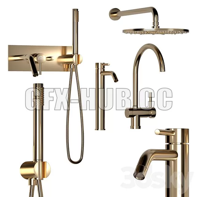 CAR – Mixer Set Paffoni Set GOLD 3D Model