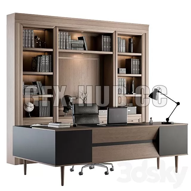 CAR – Office Furniture Manager Set 20 3D Model