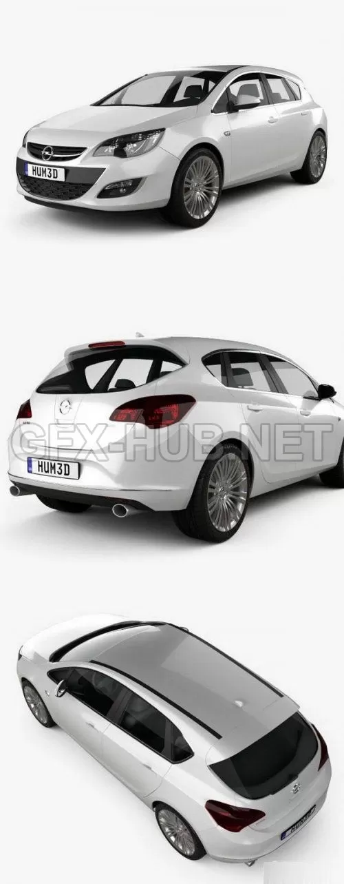 CAR – Opel Astra J hatchback 5-door 2012  3D Model