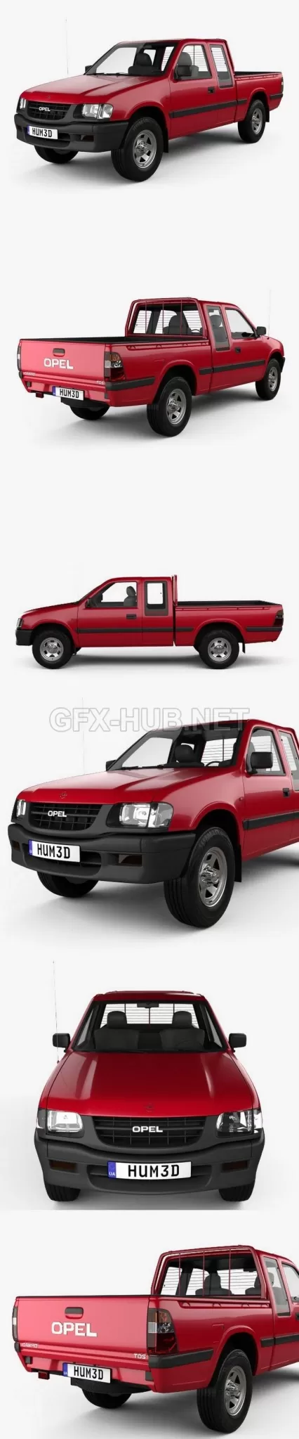 CAR – Opel Campo Sports Cab 1997  3D Model