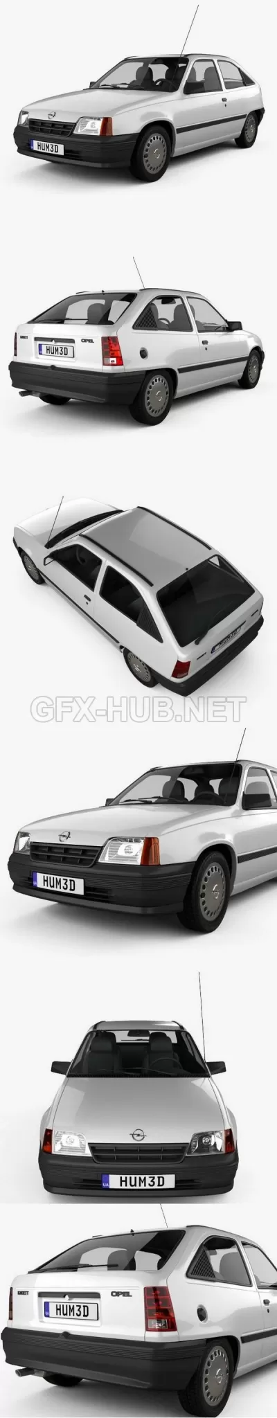 CAR – Opel Kadett E Hatchback 3-door 1984-1991  3D Model