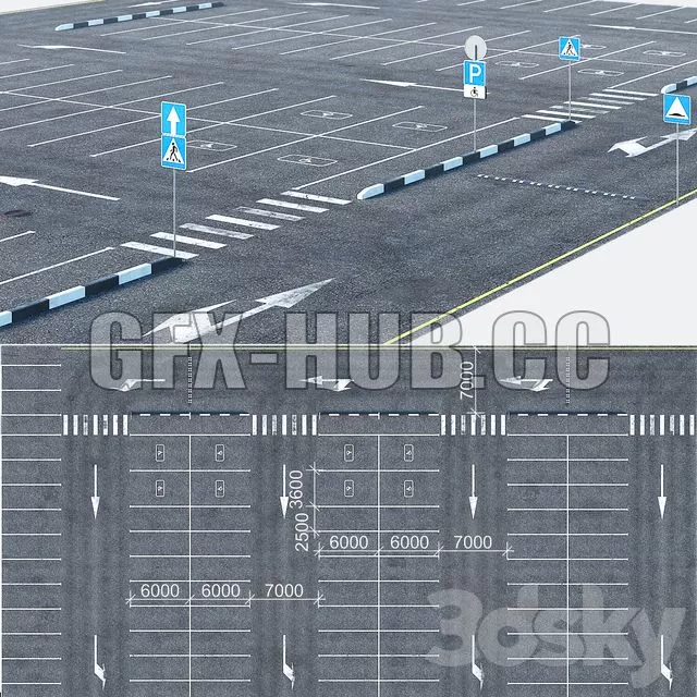 CAR – Outdoor Car Park 3D Model