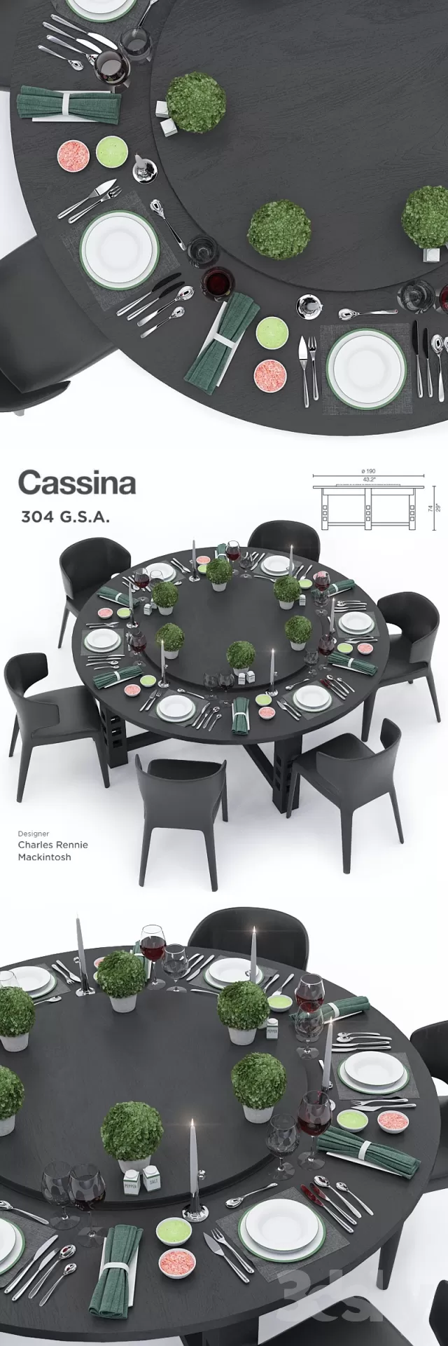 3DSKYMODEL – Dining Table sets – 4422