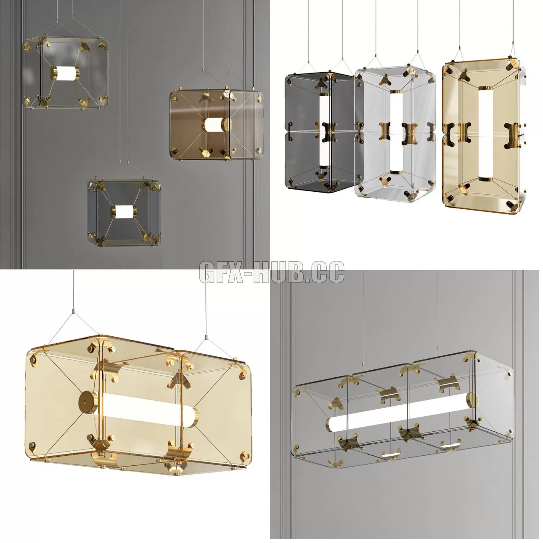 CAR – Pendant lights Hyperqube by Felix Monza 3D Model