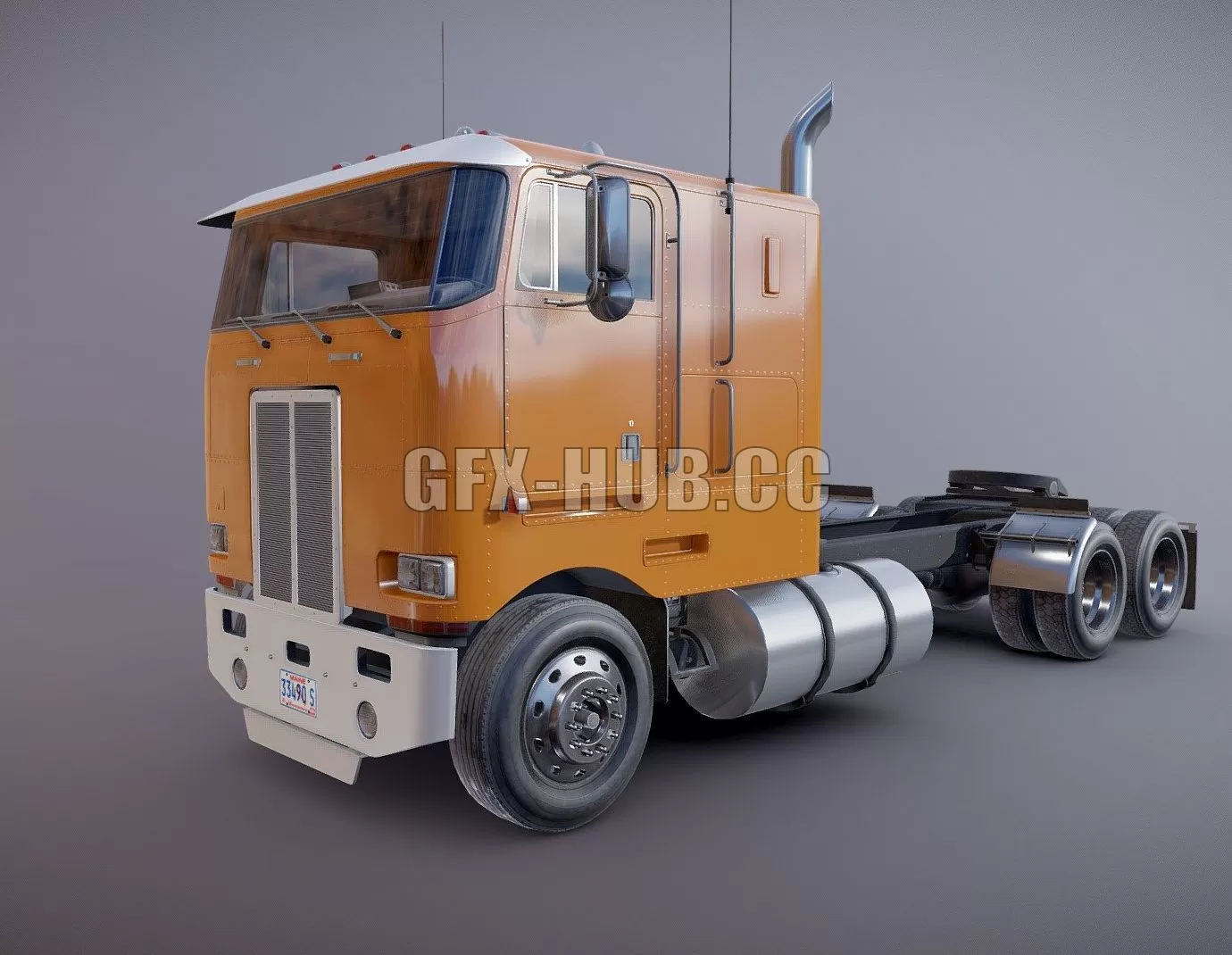CAR – Peterbilt 362 cabover tracktor 3D Model