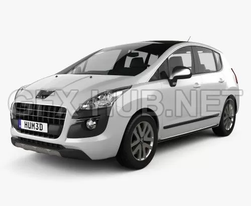 CAR – Peugeot 3008 Hybrid 2012  3D Model