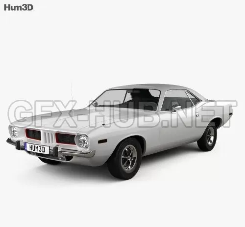 CAR – Plymouth Barracuda hardtop 1974  3D Model