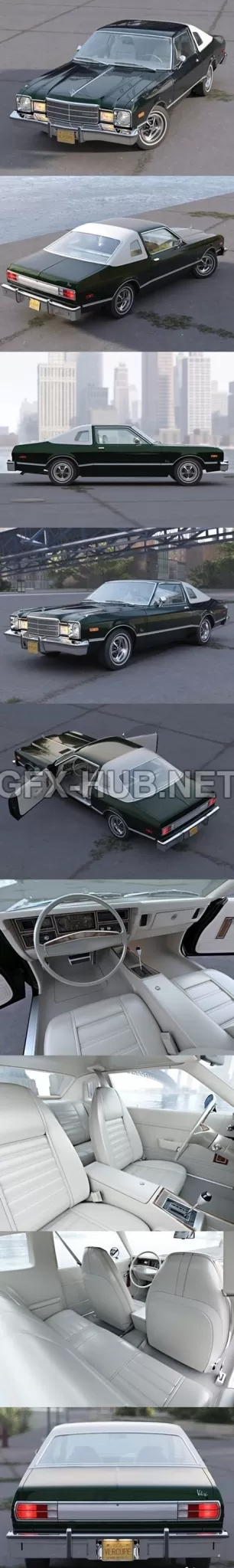 CAR – Plymouth Volare Coupe 1976 3D Model