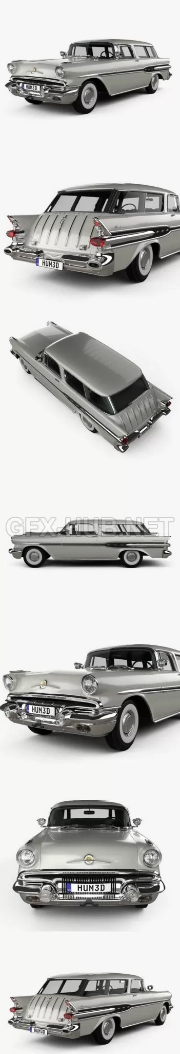 CAR – Pontiac Star Chief Custom Safari 2-door 1957  3D Model