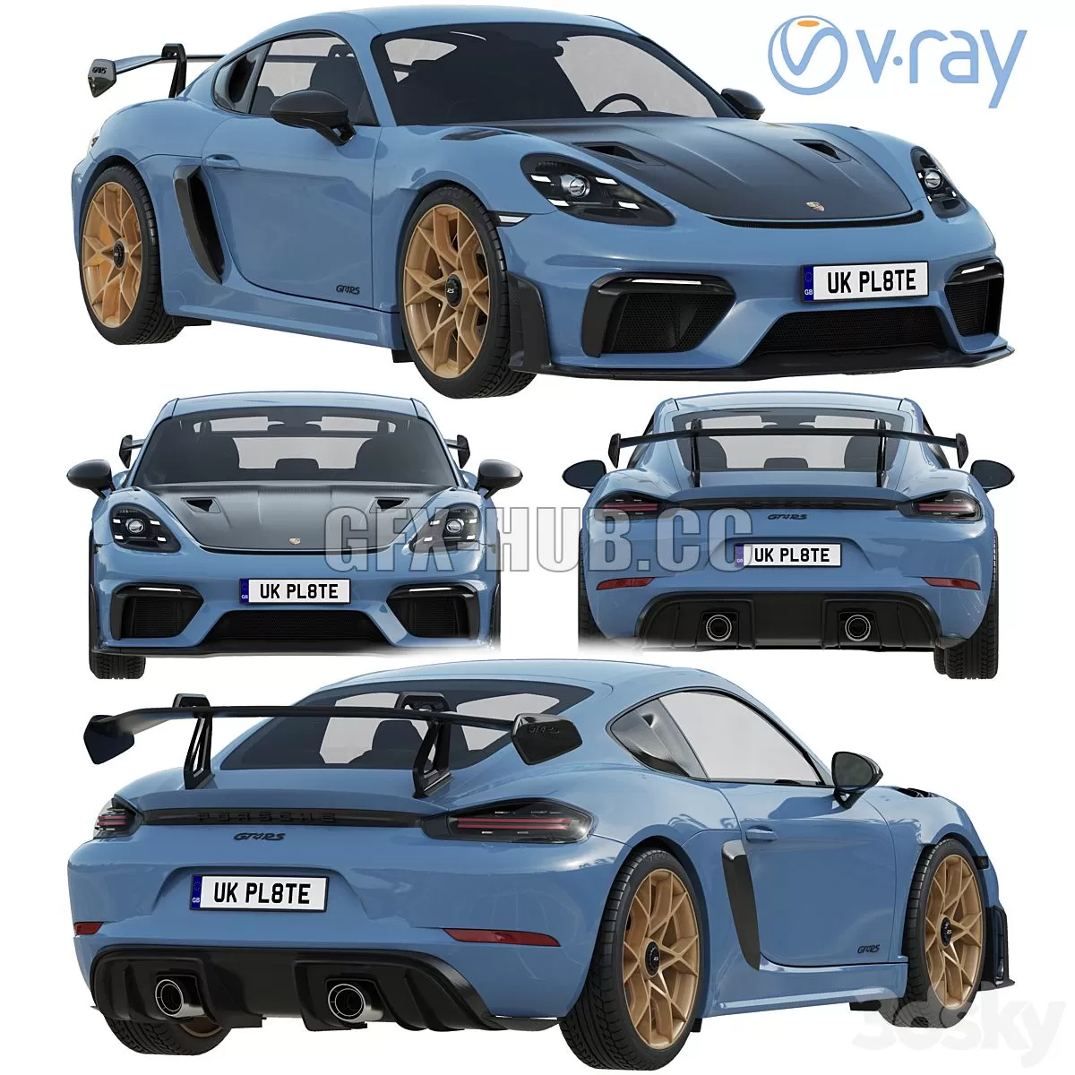 CAR – Porsche 718 Cayman GT4 RS 2022 3D Model