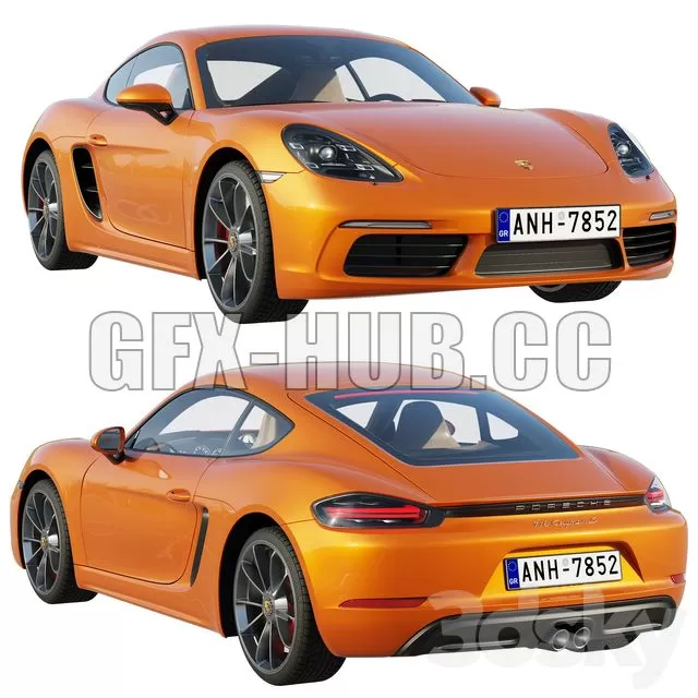 CAR – Porsche 718 Cayman S 3D Model