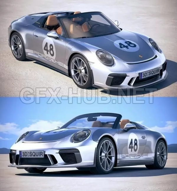 CAR – Porsche 911 Speedster 2019 Heritage 3D Model