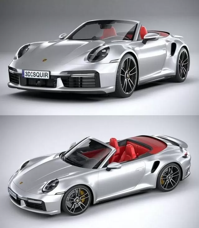 CAR – Porsche 911 Turbo S Cabrio 2021 3D Model